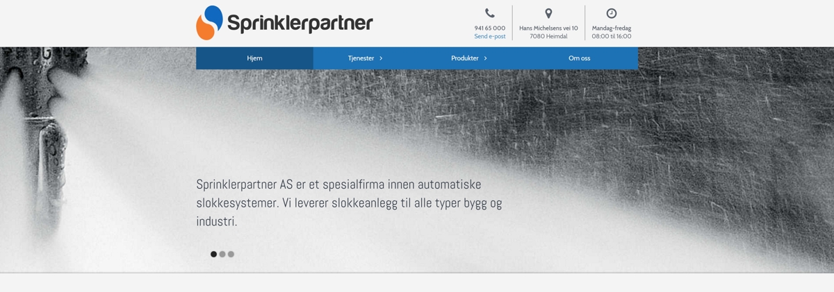 Sprinklerpartner er en komplett leverandør av, og et spesialfirma innen, automatiske slokkesystemer.