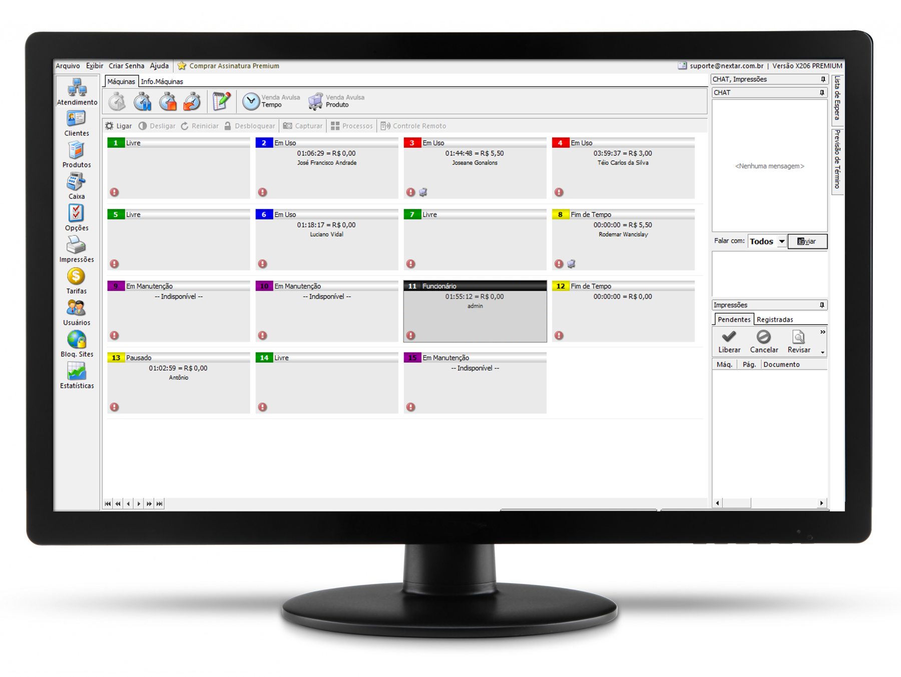 Programa Gerenciador para Lan House NexCafé
