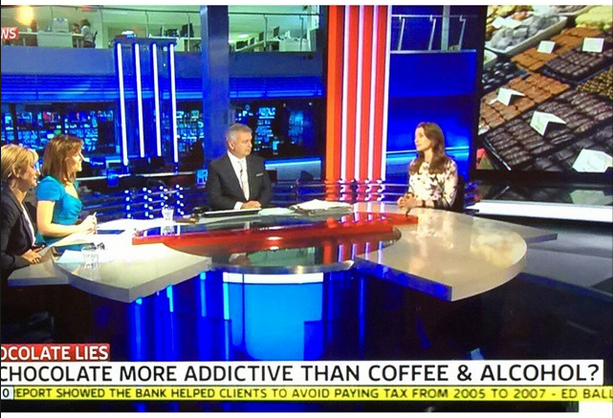 Sky News Jennifer Earle chocolate