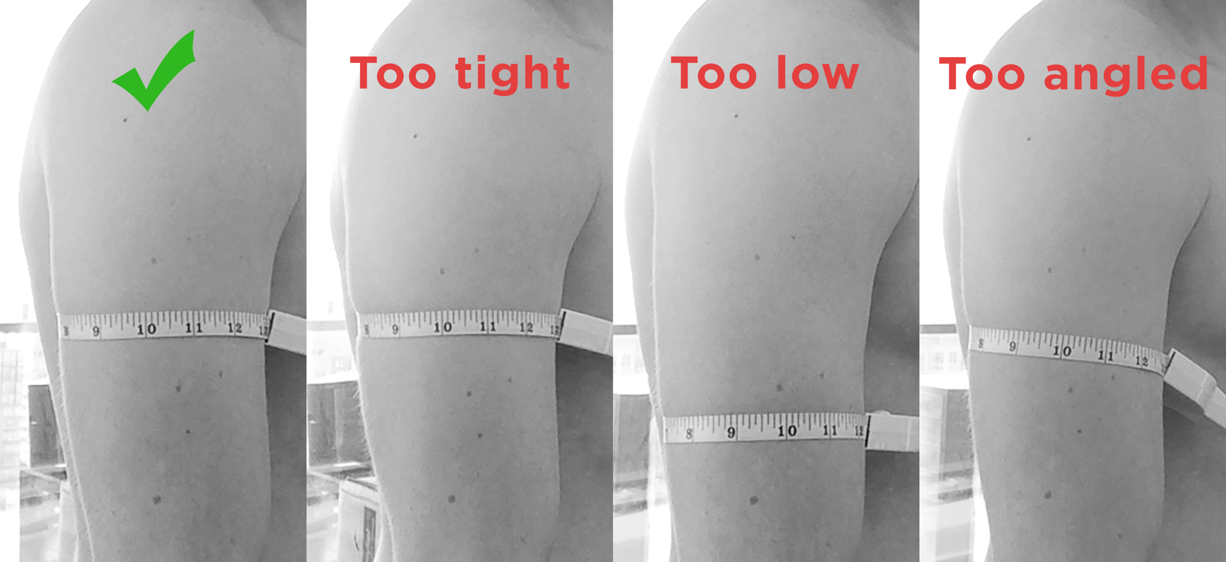 Body tape muscle arm measurement