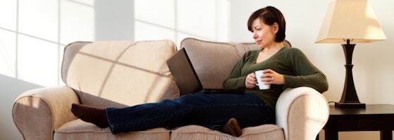 Lady relaxing with the pressure to clean off 