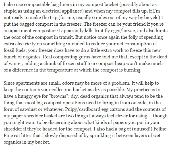 What is the best way to compost in an apartment?