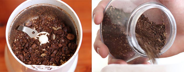 inconsistent grinds in a blade grinder and consistent grind from a burr grinder