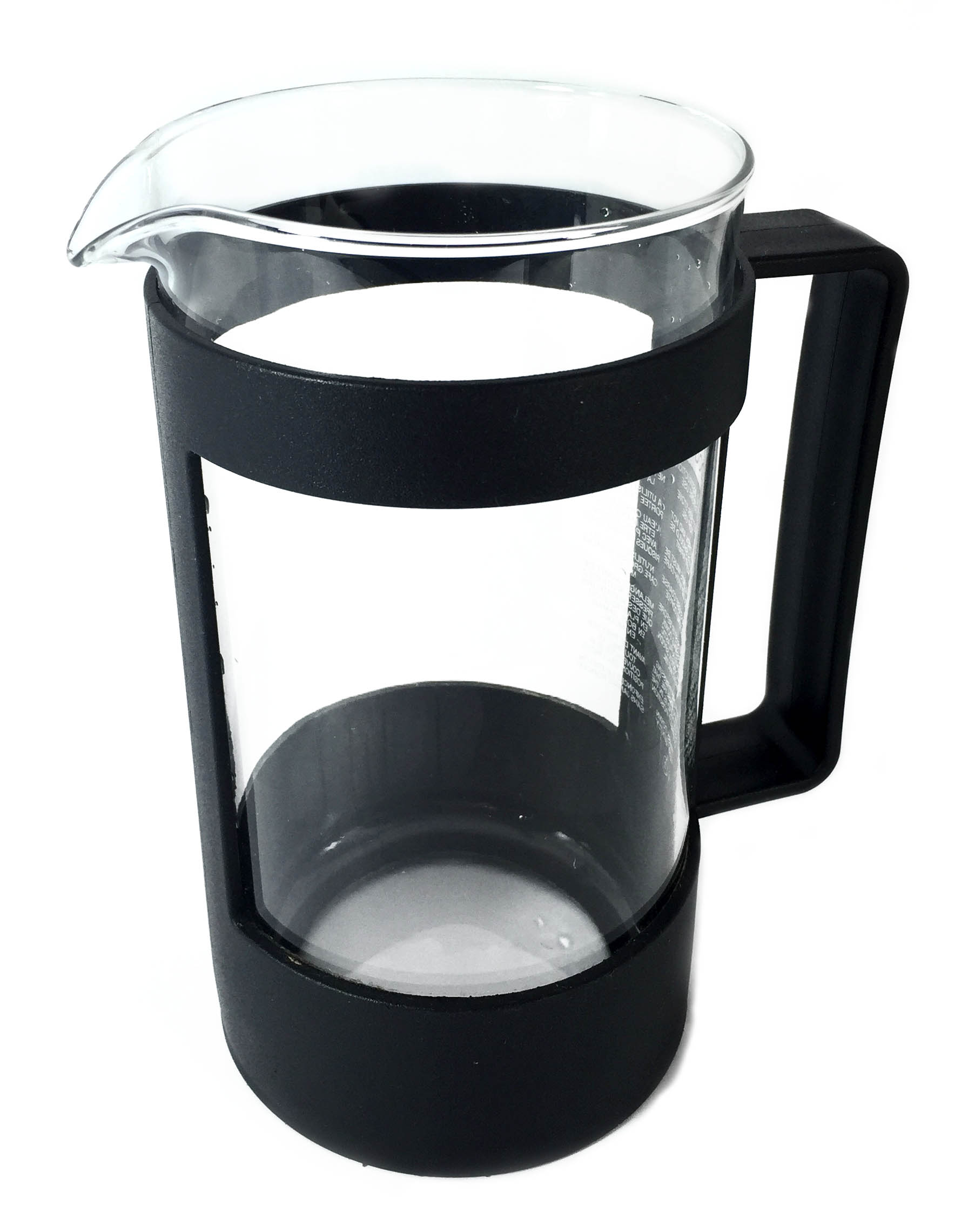 French press glass beaker and body