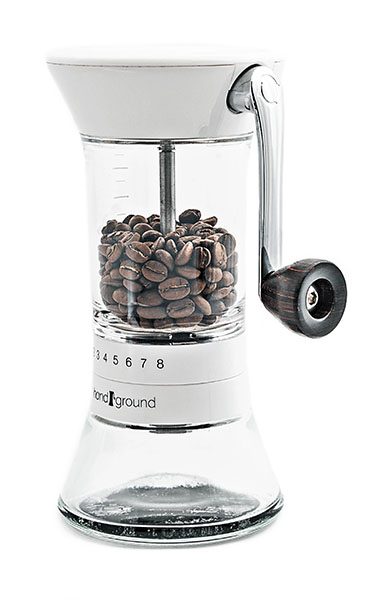 Handground Coffee Grinder in White