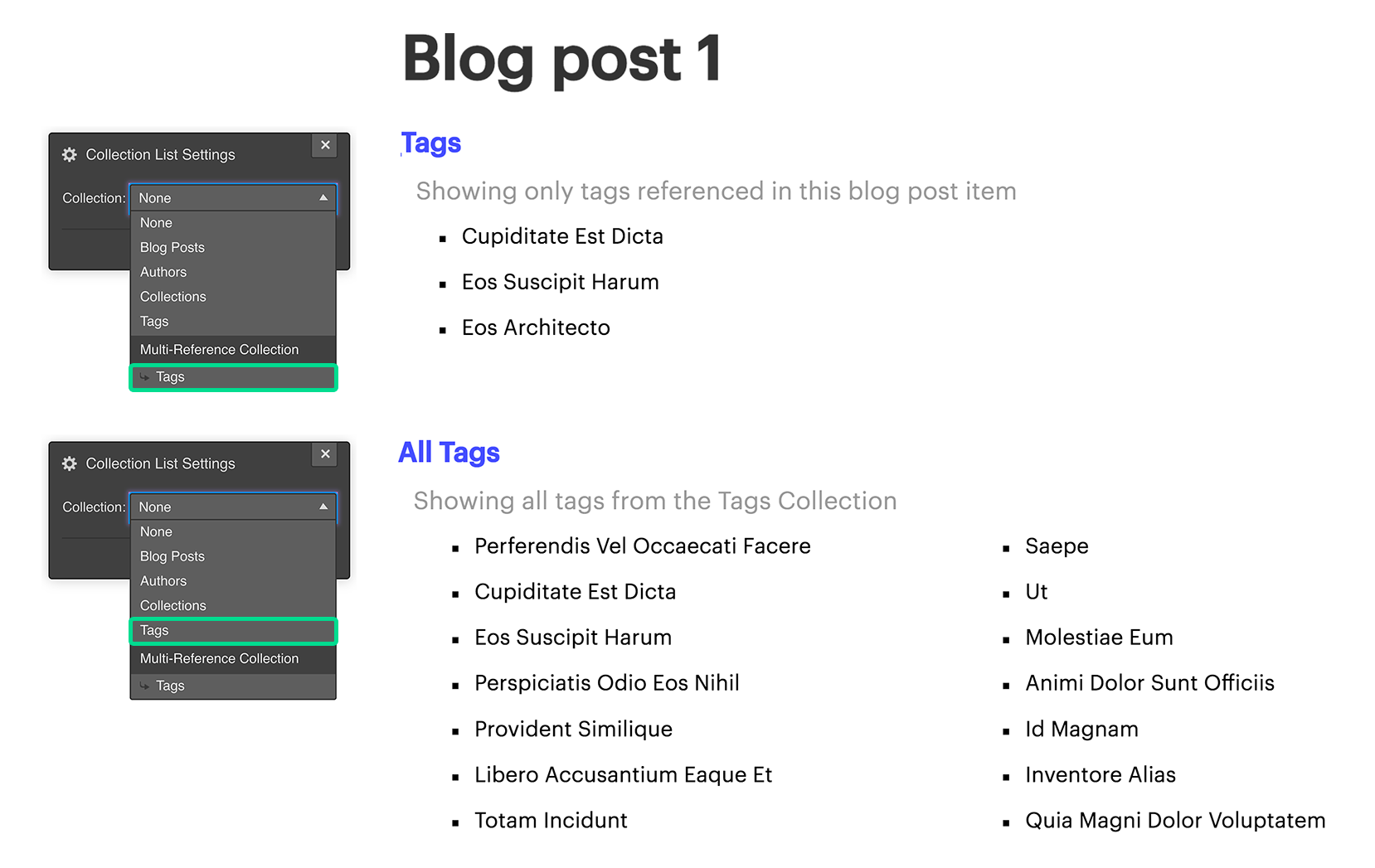 multi reference field webflow