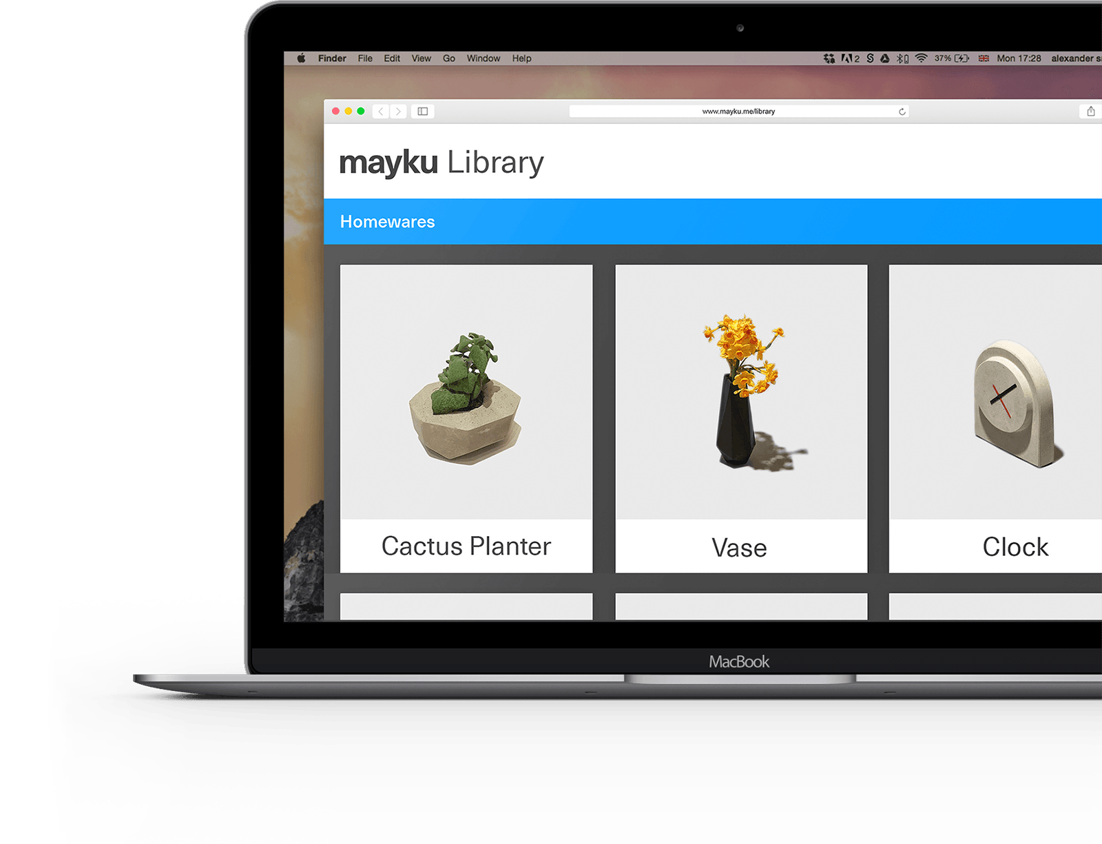 Mayku library displayed on a computer