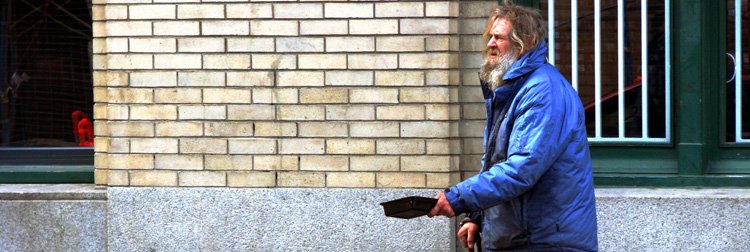 A beggar in Canada