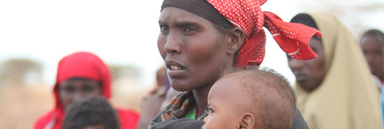 Refugees from famine in Somalia