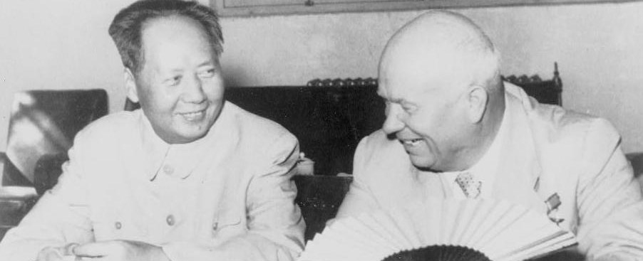 Mao Zedong and Khrouchtchev in 1958 - China and USSR both allies and enemies