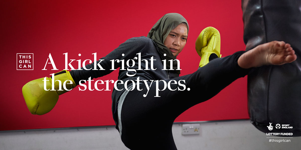 this girl can a kick right in the stereotypes poster