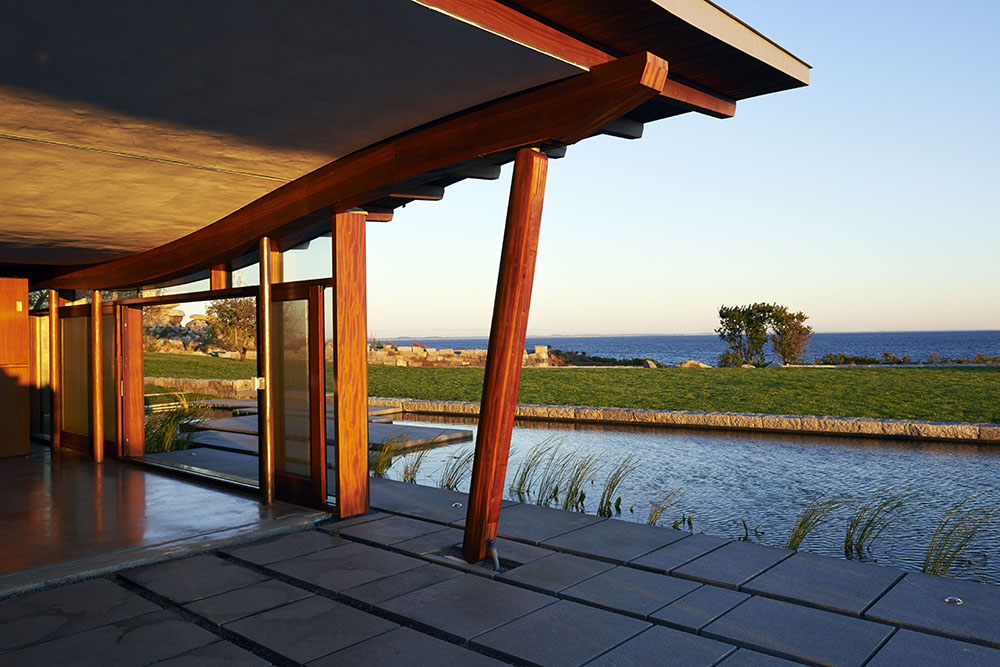 Boston Architects BUTZ + KLUG architecture, Pool House infinity edge pool, North Shore Gloucester MA