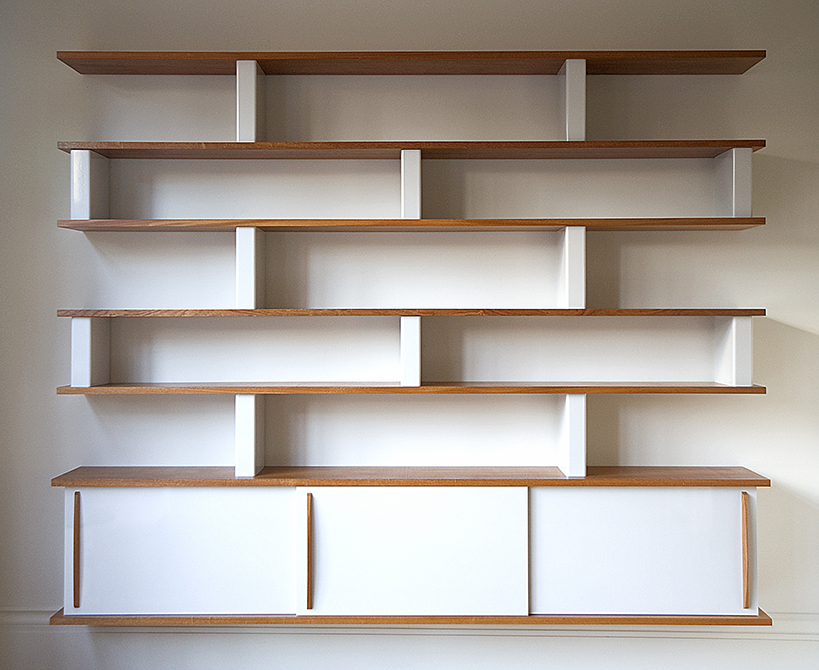 Boston Architects BUTZ + KLUG architecture, South End renovation bookshelves detail