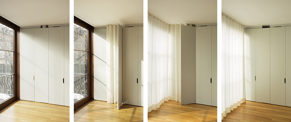 Boston Architects BUTZ + KLUG architecture, South End renovation Interior curtains