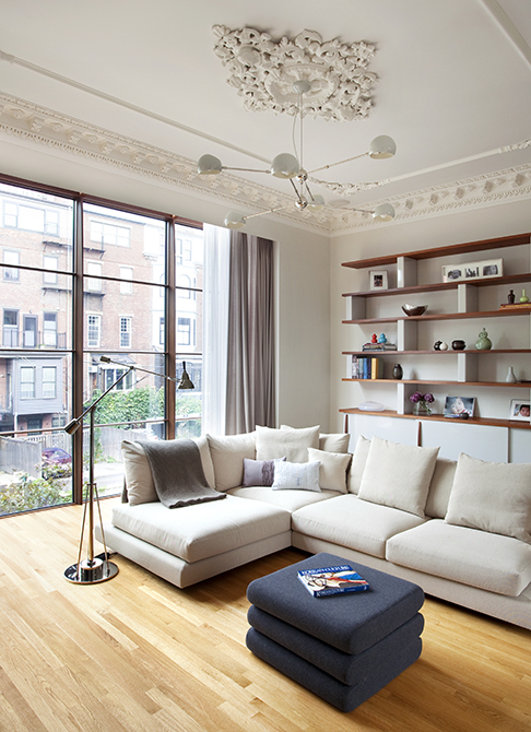 Boston Architects BUTZ + KLUG architecture, South End renovation Interior rear parlor