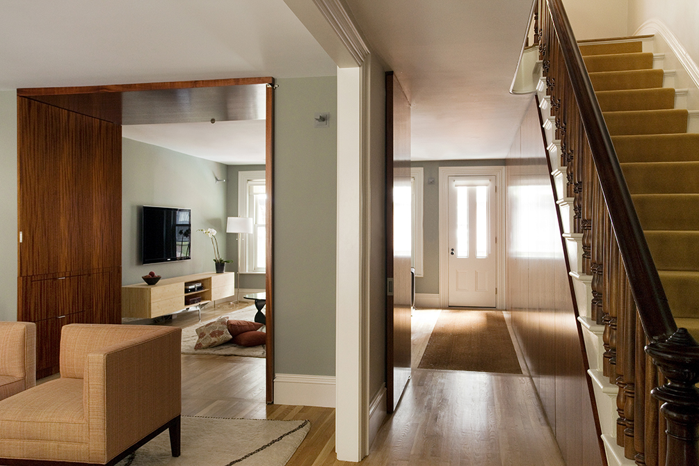 Boston Architects BUTZ + KLUG architecture Contemporary renovation Boston MA South End Folding Walls