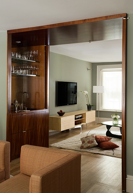 Boston Architects BUTZ + KLUG architecture Contemporary renovation Boston MA South End Folding Walls