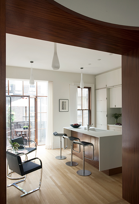 Boston Architects BUTZ + KLUG architecture Contemporary renovation Boston MA South End Kitchen