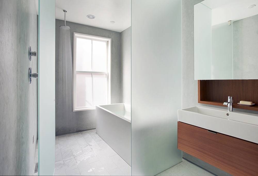 Boston Architects BUTZ + KLUG architecture Contemporary renovation Boston MA South End Bath