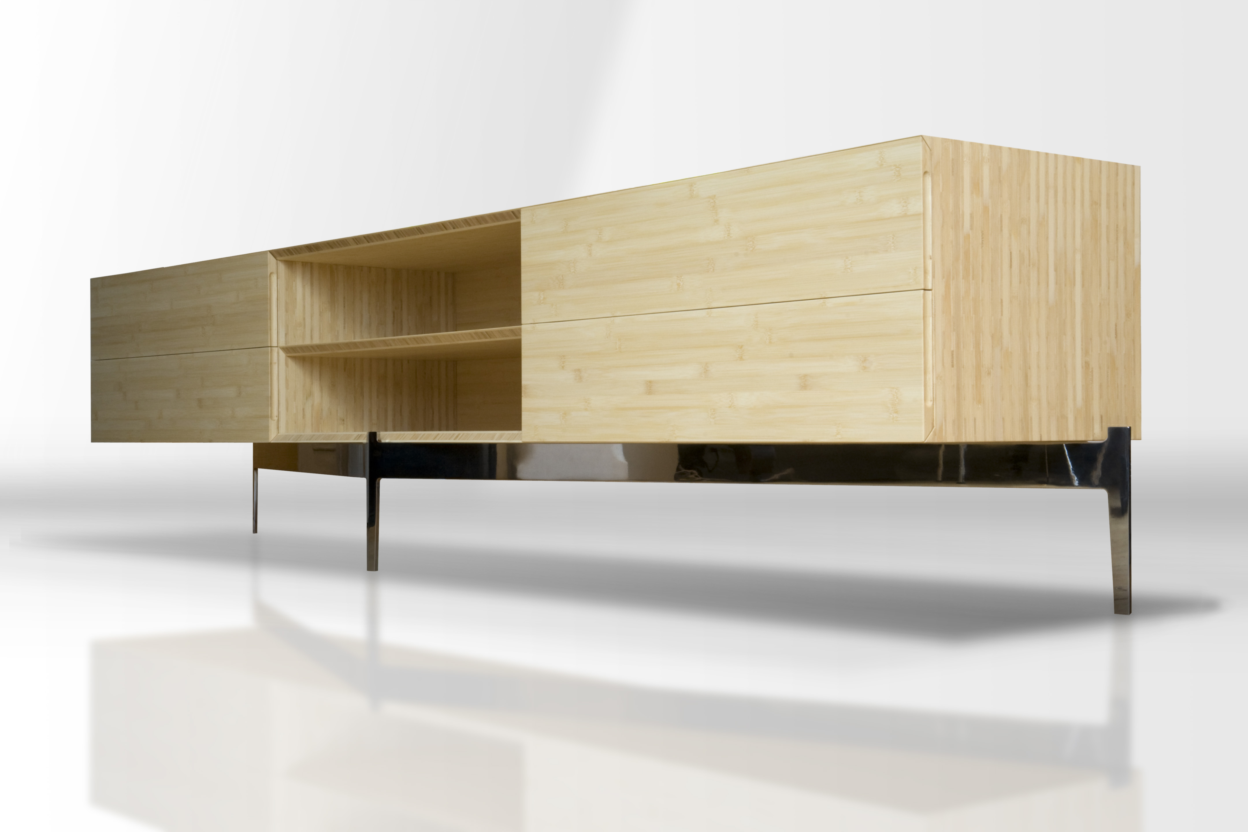 BUTZ + KLUG Architecture, custom furniture, credenza, bamboo