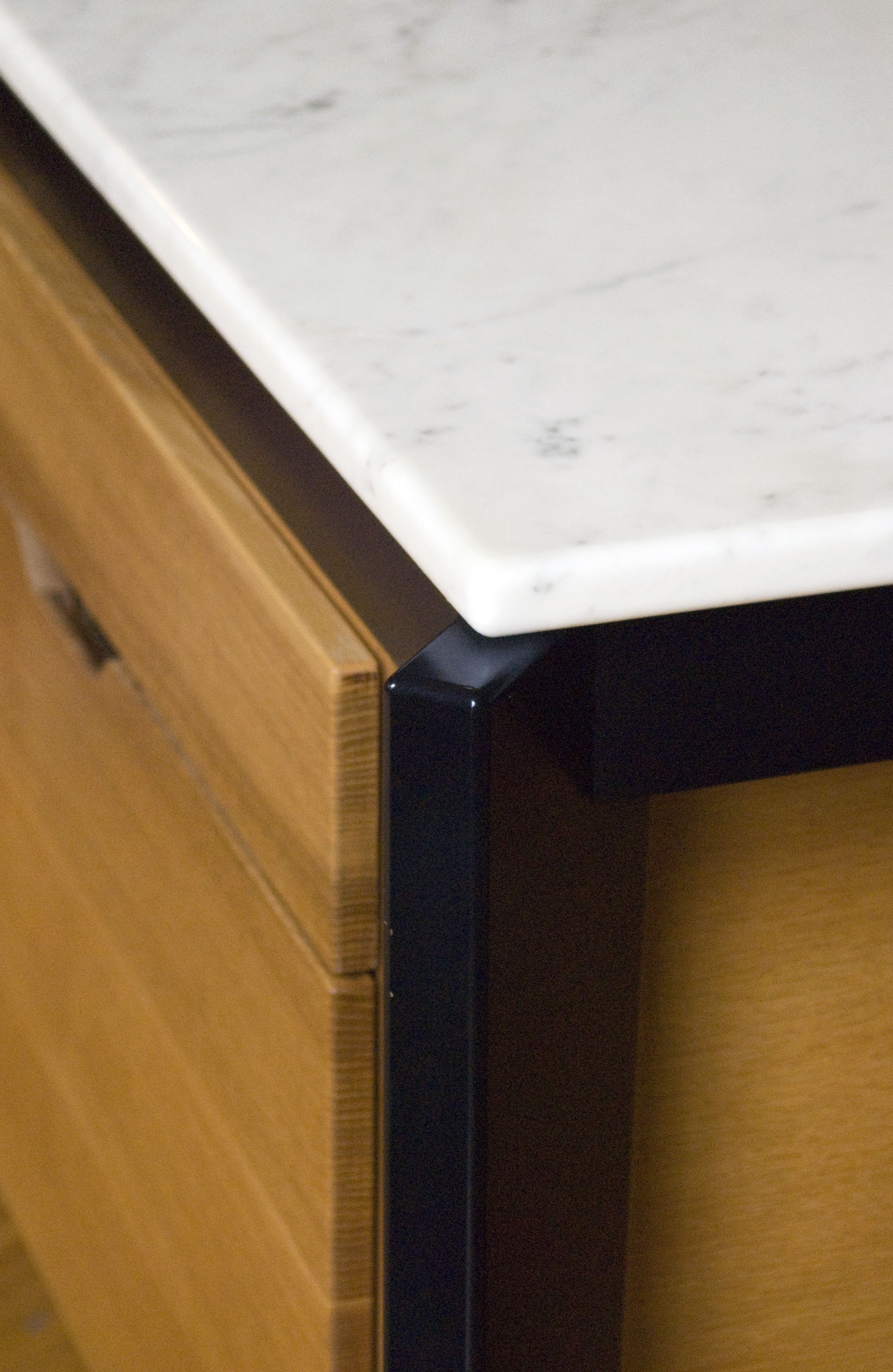 BUTZ + KLUG Architecture, custom furniture, kitchen work table, carrara marble