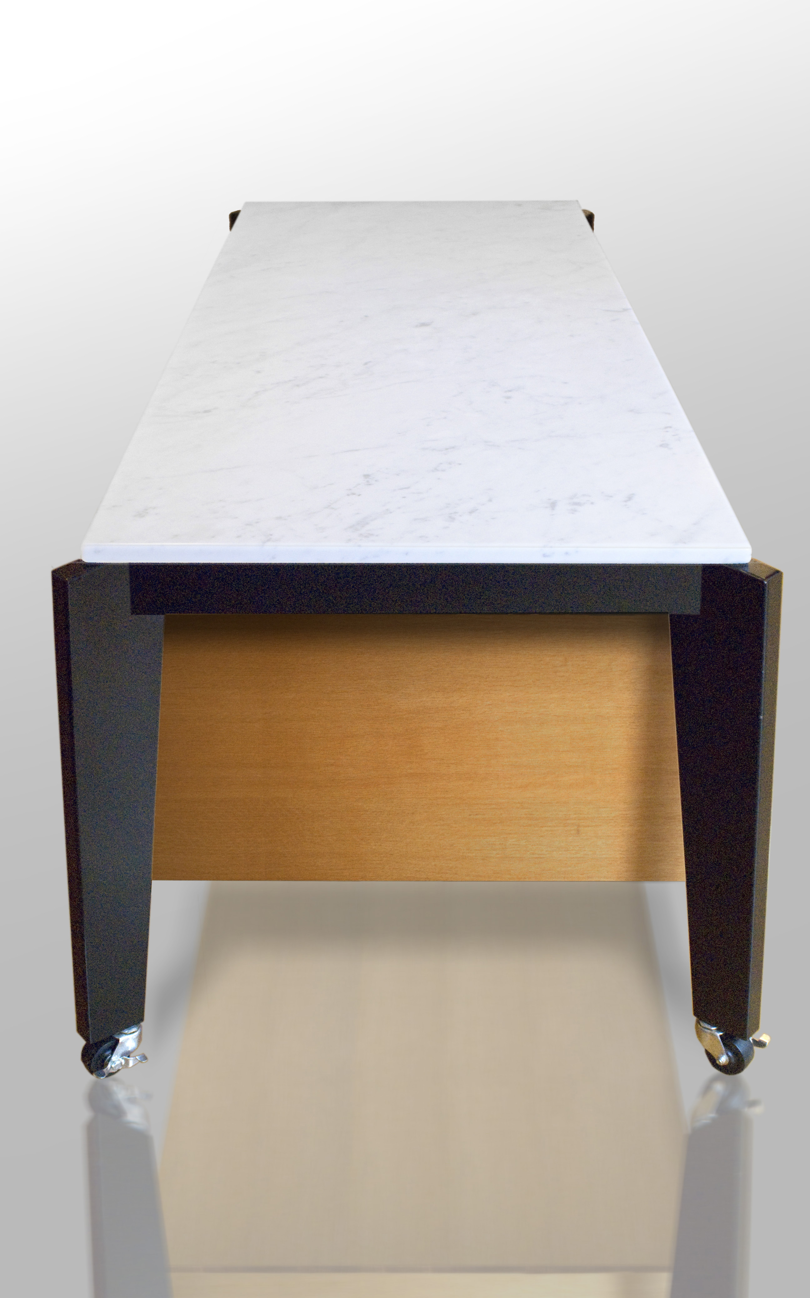 BUTZ + KLUG Architecture, custom furniture, kitchen work table, carrara marble