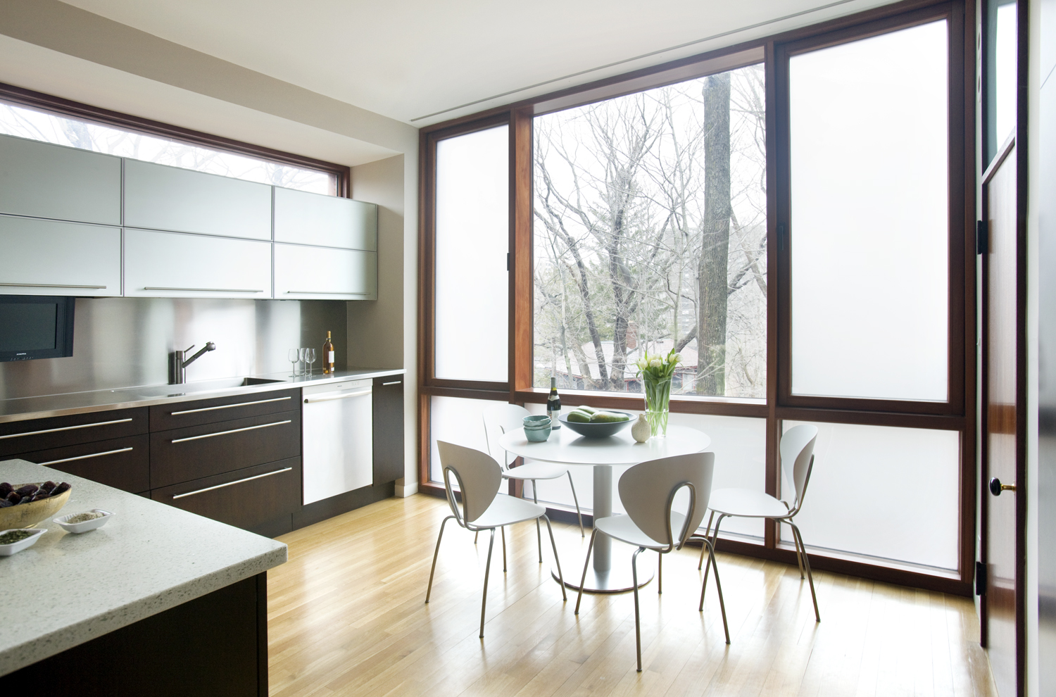 Boston Architects BUTZ + KLUG architecture Contemporary renovation Brookline MA Kitchen