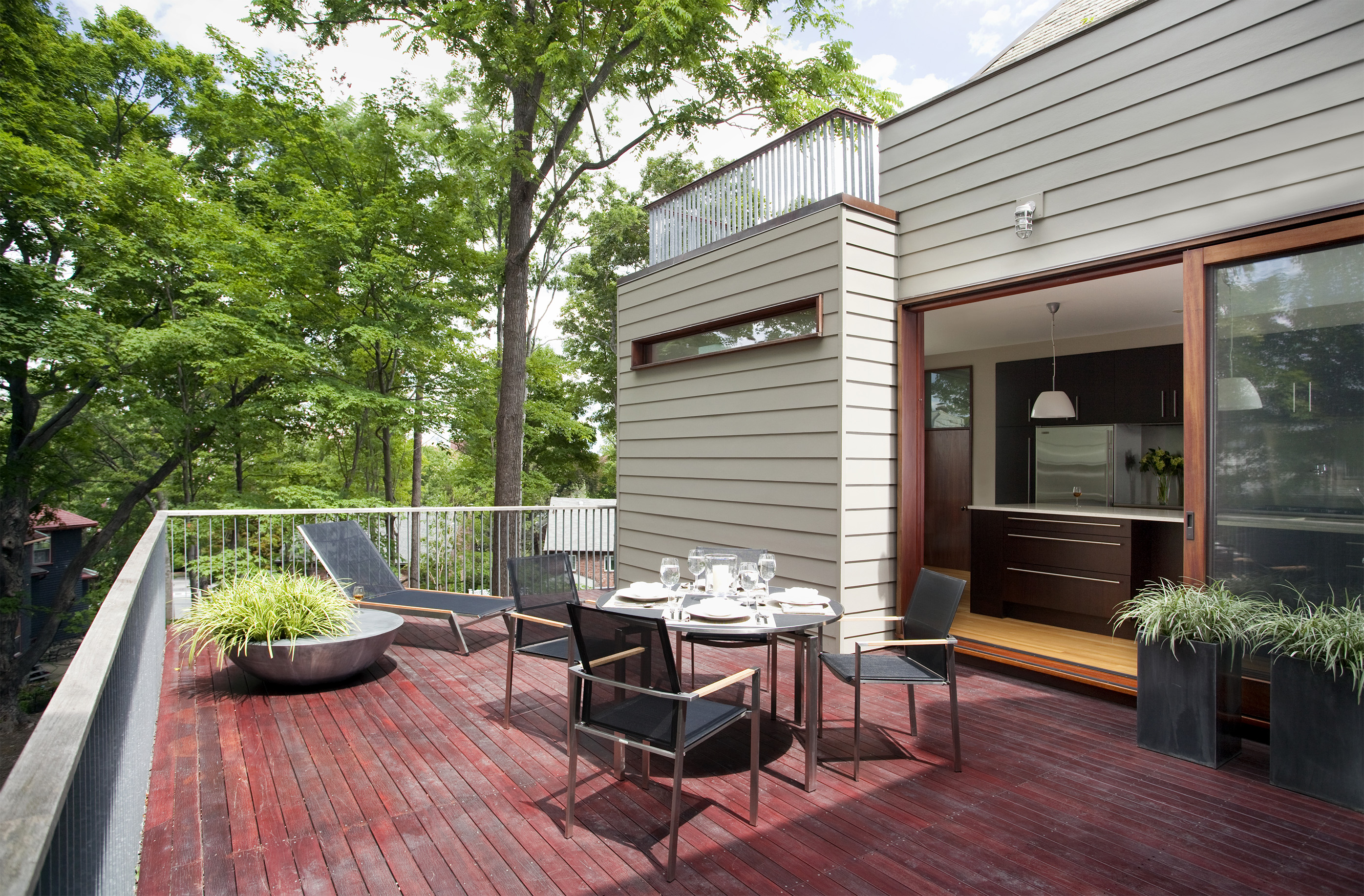 Boston Architects BUTZ + KLUG architecture Contemporary renovation Brookline MA Deck