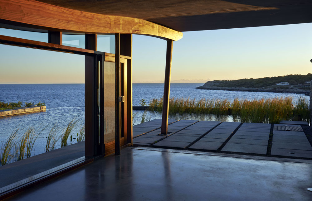 Boston Architects BUTZ + KLUG architecture, Pool House infinity edge pool, North Shore Gloucester MA