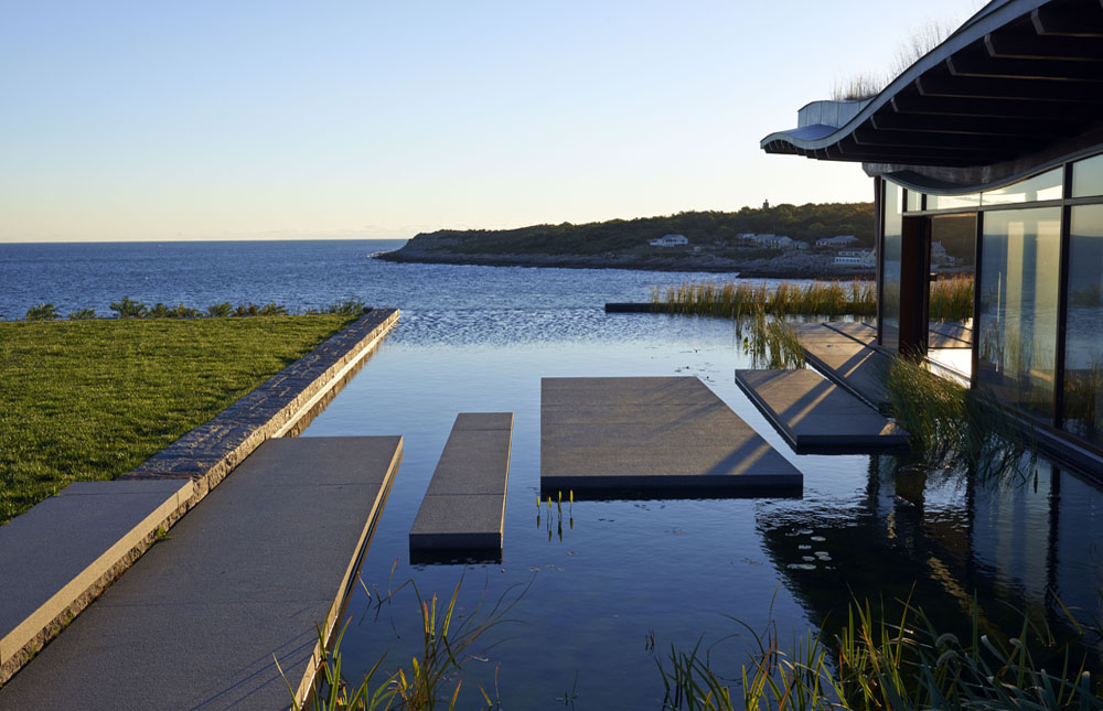 Boston Architects BUTZ + KLUG architecture, Pool House infinity edge pool, North Shore Gloucester MA