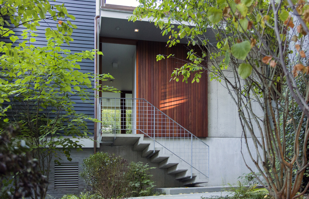 Boston Architects BUTZ + KLUG architecture, Brookline Renovation, concrete stair