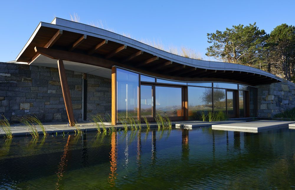 Boston Architects BUTZ + KLUG architecture, Pool House infinity edge pool, North Shore Gloucester MA
