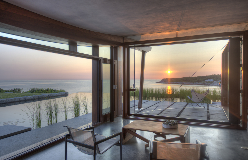 Boston Architects BUTZ + KLUG architecture, Pool House infinity edge pool, North Shore Gloucester MA