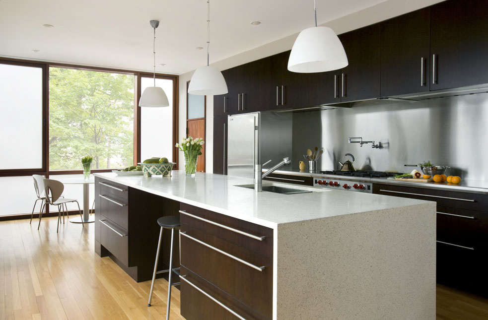 Boston Architects BUTZ + KLUG architecture Contemporary renovation Brookline MA Kitchen