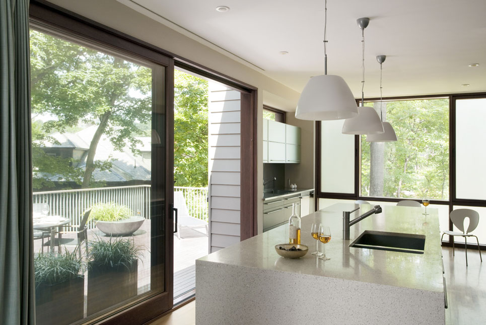 Boston Architects BUTZ + KLUG architecture Contemporary renovation Brookline MA Kitchen