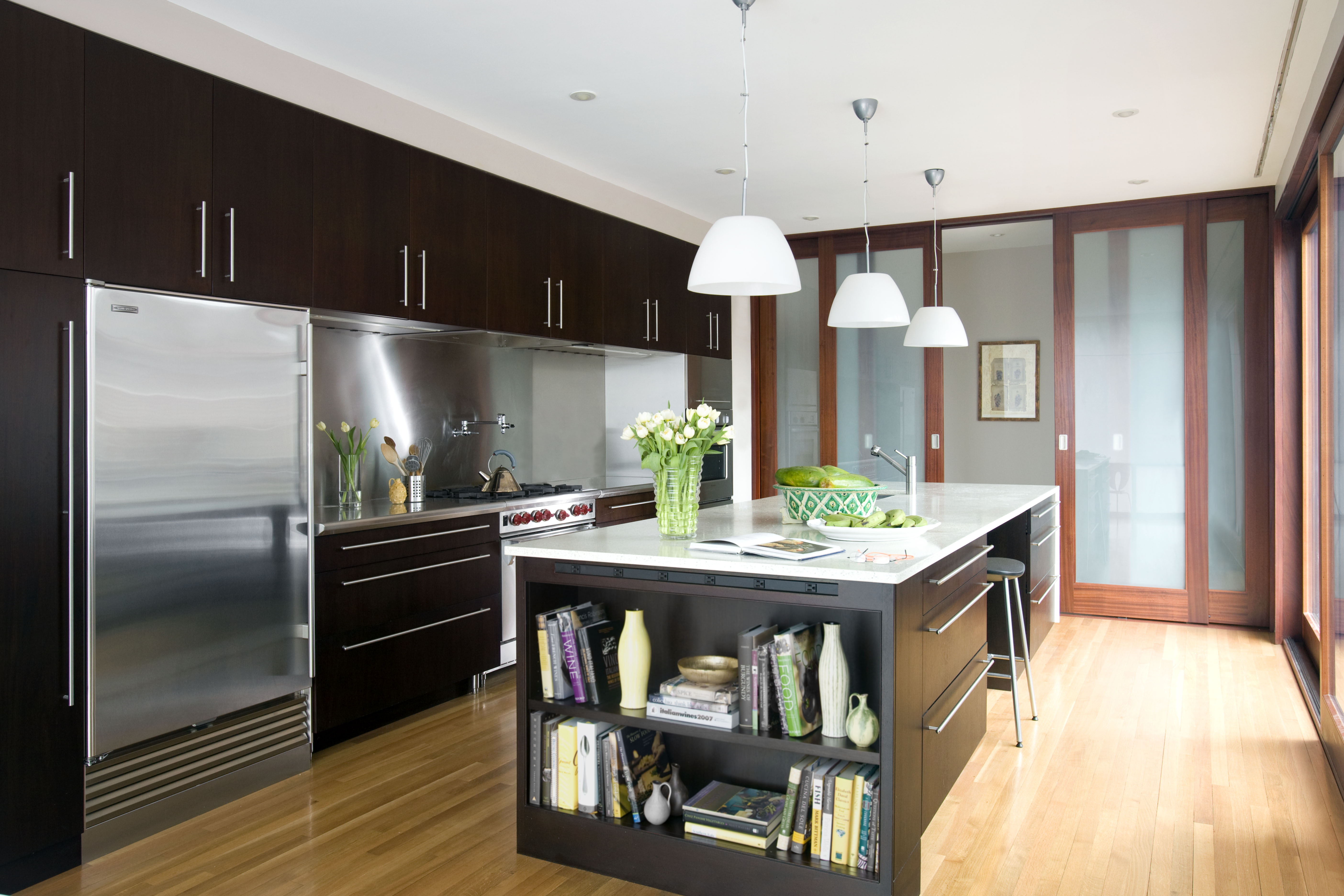 Boston Architects BUTZ + KLUG architecture Contemporary renovation Brookline MA Kitchen
