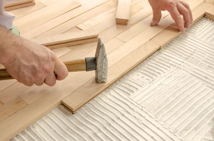 Collage parquet sur plancher chauffant sur vieux carrelage