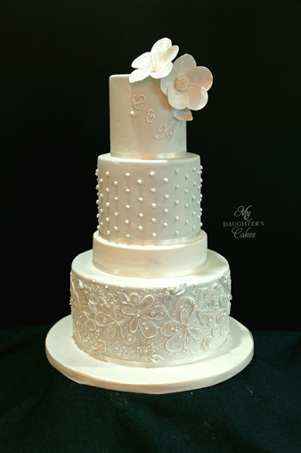 incorporate dress details into wedding cake my daughter s cakes