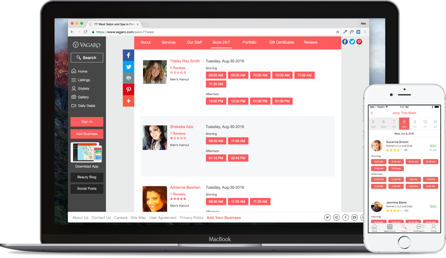 Vagaro Online Booking 24/7