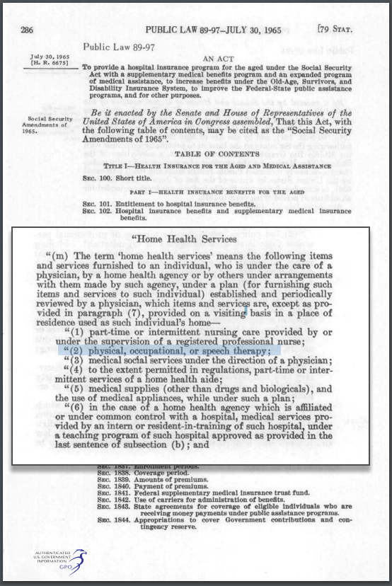 A snapshot of public law 89-97
