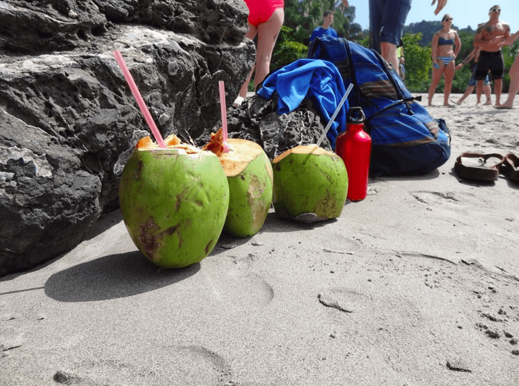 fitness-retreat-costa-rica-ocean-coconut-water