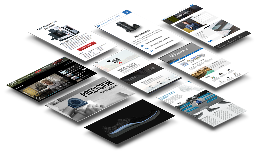 Screenshots of Graphic Design Portfolio