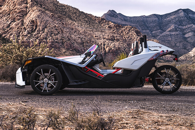 Rent a 2016 Polaris Slingshot SL Auto (White) in Las Vegas starting at