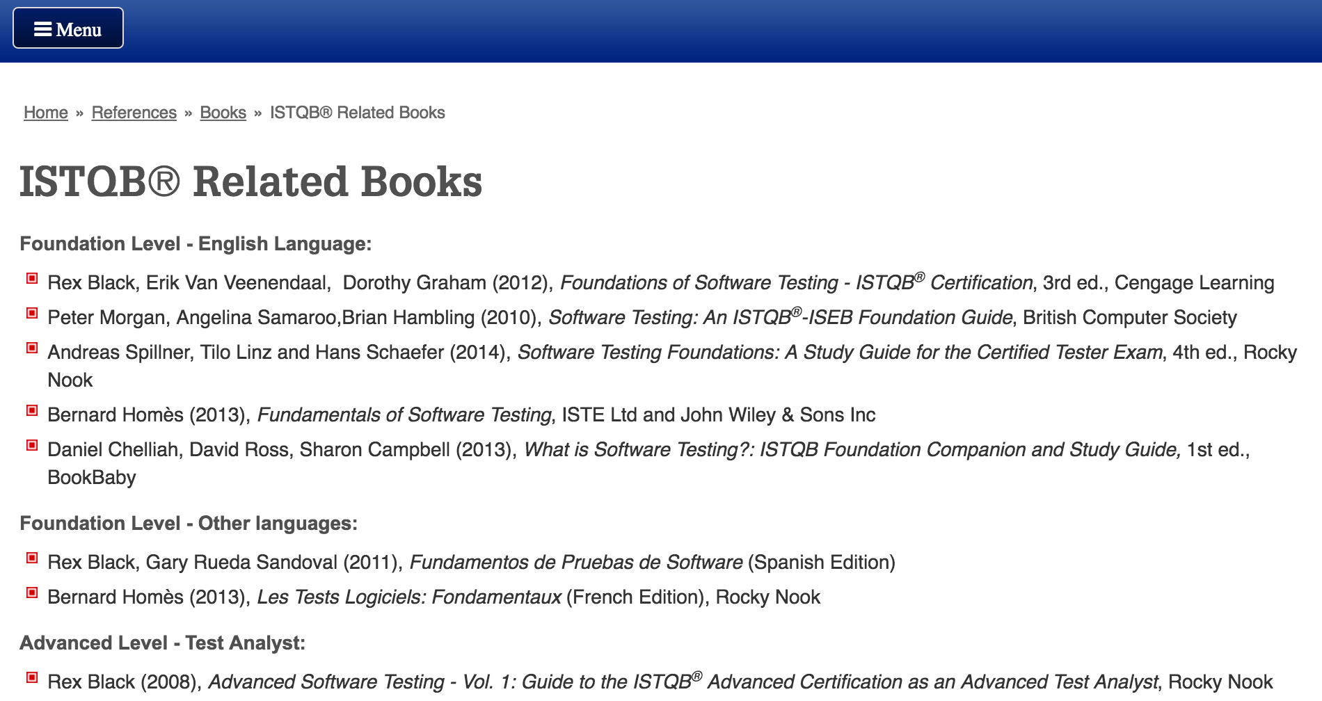 ISTQB Related Books