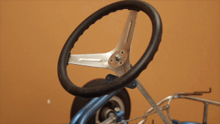Switching out the old wheel for the new 3D printed one.