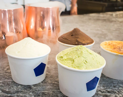 Mister ice cream product and logo shot