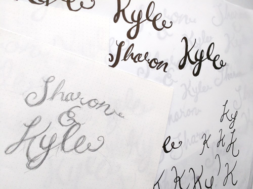 Sketches of Sharon & Kyle logo