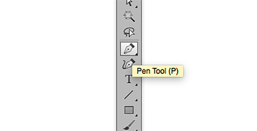 The pen tool on the toolbar.