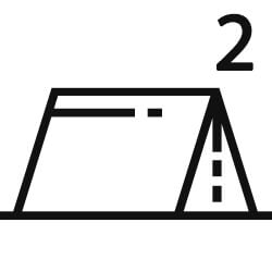 2 person tent double doors