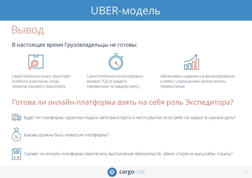 Uber-модель, грузовладельцы, экспедиторы, нехватка транспорта, повышение контроля и издержек